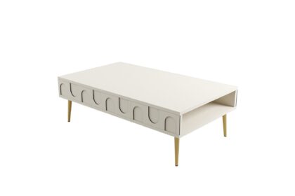 Soffbord hazim 105 cm - cream/guld