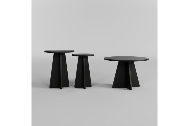 Soffbord munne 60 cm - svart