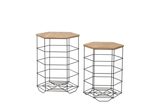 Soffbord hudgens 42 cm - ek/svart