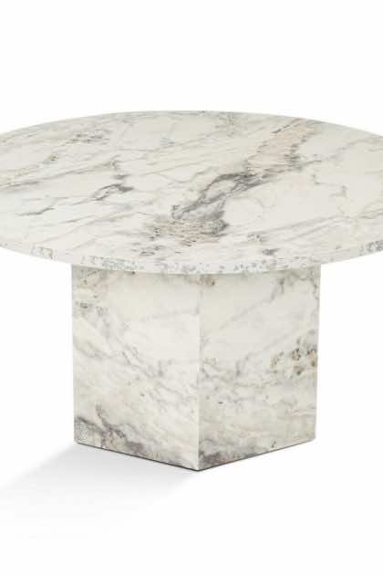 Soffbord nieuwe 80 cm - vit marmor