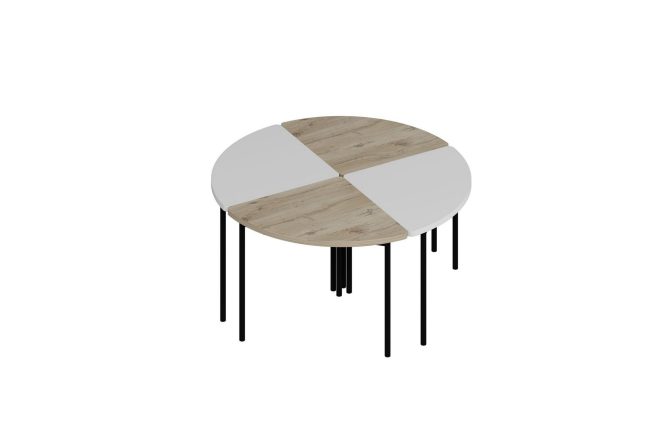Soffbord rusele 90 cm - vit