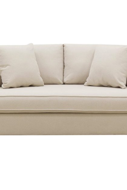 Rossita djup 3-sits bouclé soffa hel dyna - ljus beige