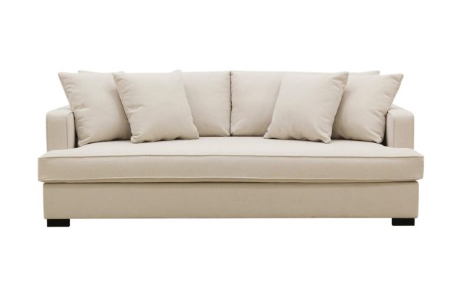 Rossita djup 3-sits bouclé soffa hel dyna - ljus beige