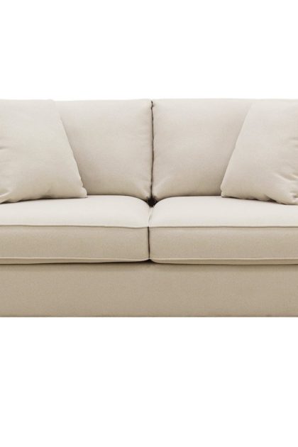 Rossita djup 3-sits bouclé soffa - ljus beige