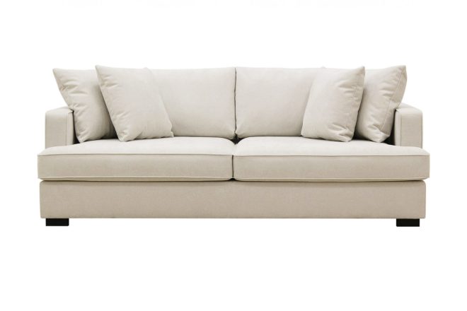 Rossita djup 3-sits soffa - ljus beige