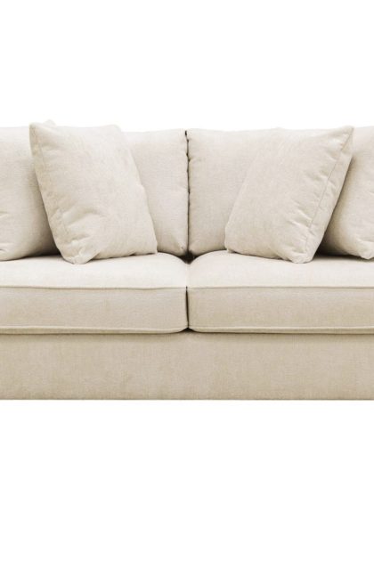Rossita djup 4-sits sammetssoffa - ljus beige