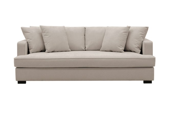 Rossita djup 3-sits soffa hel dyna - ljus brun