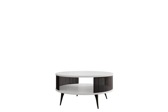 Galia runt soffbord svartvitt 75 cm
