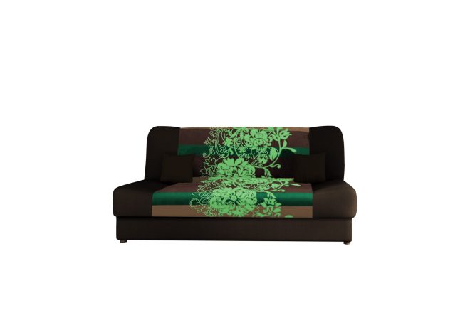 Abron soffa 3-sits - brun/beige/grön