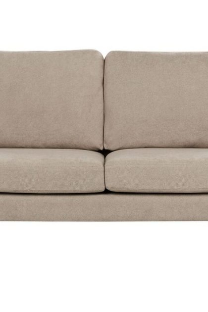 Faris soffa 3-sits - beige/mörkt trä/svart
