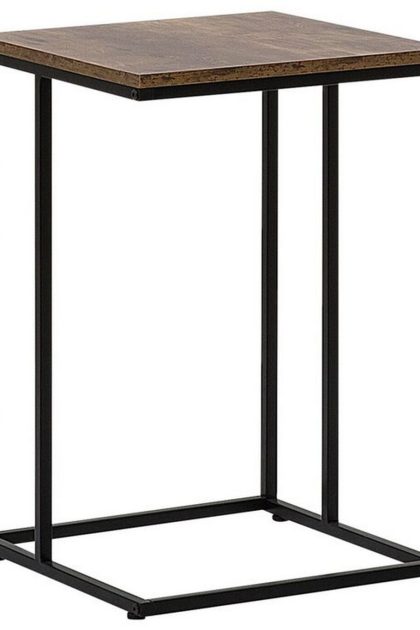 Garth soffbord mörkt trä svart 40 cm