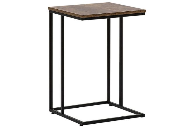 Garth soffbord mörkt trä svart 40 cm