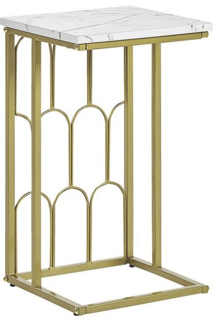 Fuller soffbord vit guld 30 cm