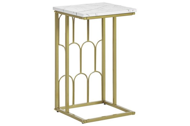 Fuller soffbord vit guld 30 cm