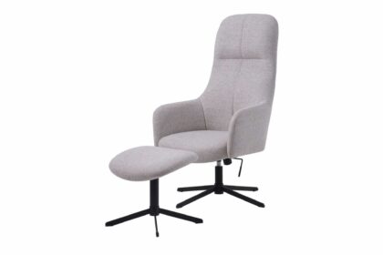 Dominique reclinerfåtölj - ljusgrå