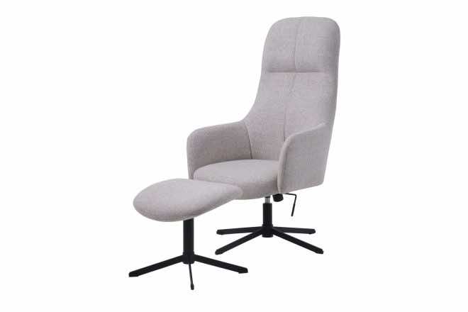 Dominique reclinerfåtölj - ljusgrå