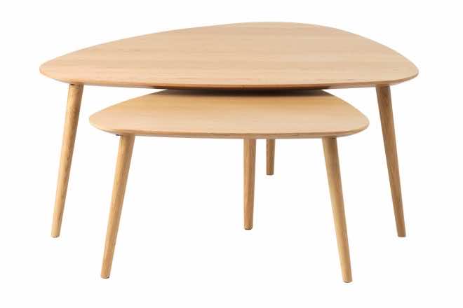 Asiya soffbord ljust trä 70 cm