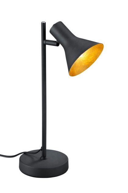 Trio lighting nina bordslampa 2l e14 svart/ guld -