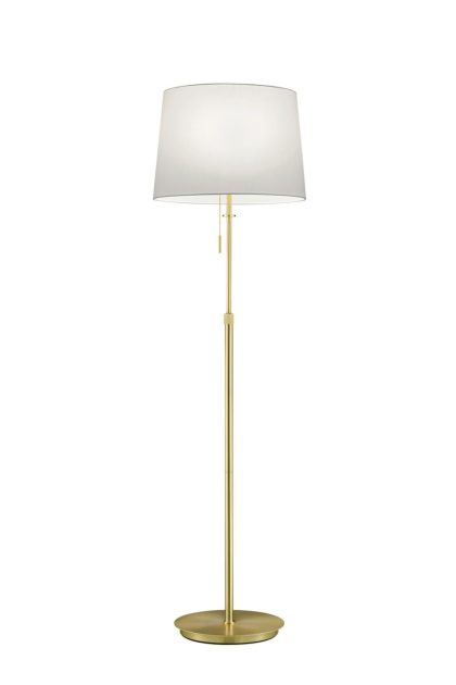 Trio lighting lyon golvlampa 3l e27 mattmässing -