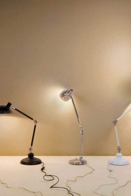 Bordslampa meramec 20 cm - vit
