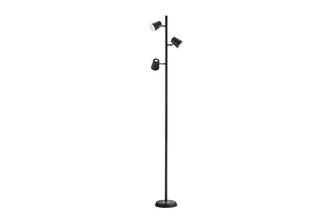 Trio lighting narcos led golvlampa mattsvart - vit