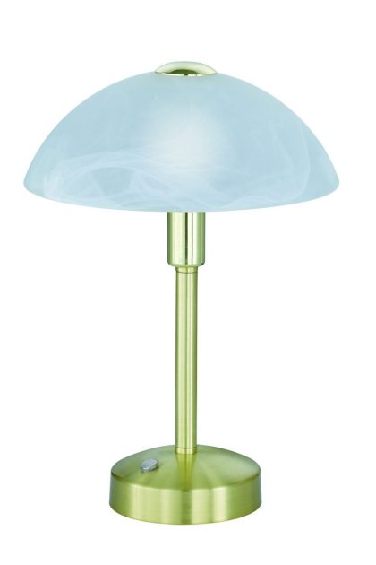 Trio lighting donna led bordslampa mattmässing - vit