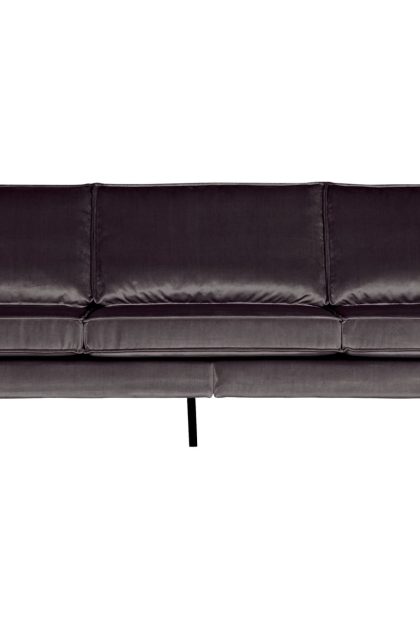 Sammetssoffa dotty 3-sits - antracit