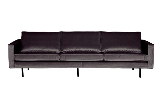 Sammetssoffa dotty 3-sits - antracit