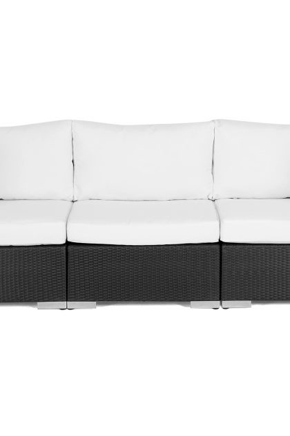 Loungesoffa utomhus utomhus bahamas 3-sits - svart
