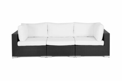 Loungesoffa utomhus utomhus bahamas 3-sits - svart