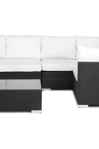 Loungegrupp utomhus bahamas 5-sits bord - svart