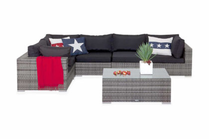 Loungegrupp utomhus bahamas 5-sits bord - grå