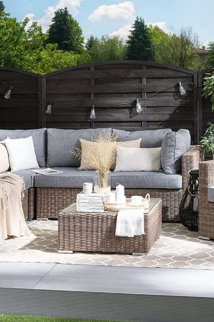 Loungegrupp utomhus contare 240 cm - brun