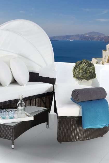 Solsäng lux 150 cm - vit