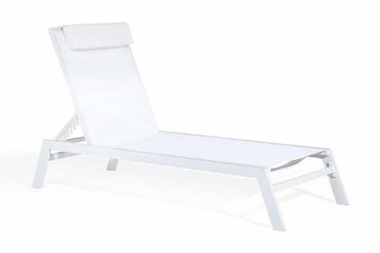 Vit solsäng catania 66|190 cm