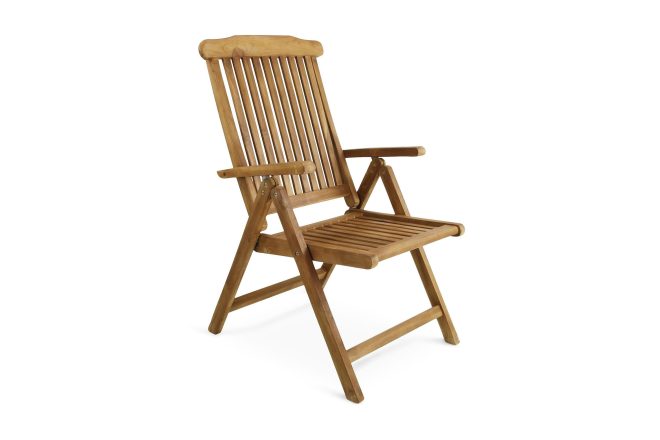 Positionsstol allvar i teak - trä|natur