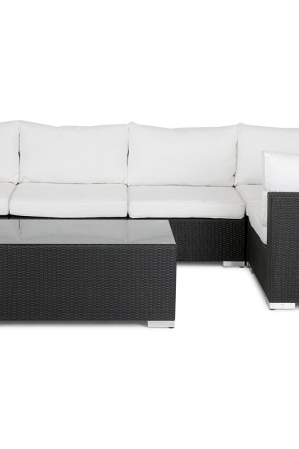 Loungegrupp utomhus bahamas 5-sits bord - svart