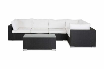 Loungegrupp utomhus bahamas 5-sits bord - svart