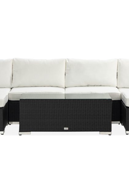 Loungegrupp utomhus bahamas 6-sits 1 bord - 2 divan/bord svart
