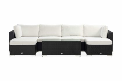 Loungegrupp utomhus bahamas 6-sits 1 bord - 2 divan/bord svart