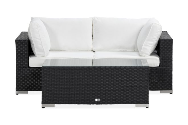Loungegrupp utomhus bahamas 2-sits bord - svart