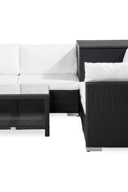 7-sits loungegrupp utomhus bahamas - svart bord hörndynbox