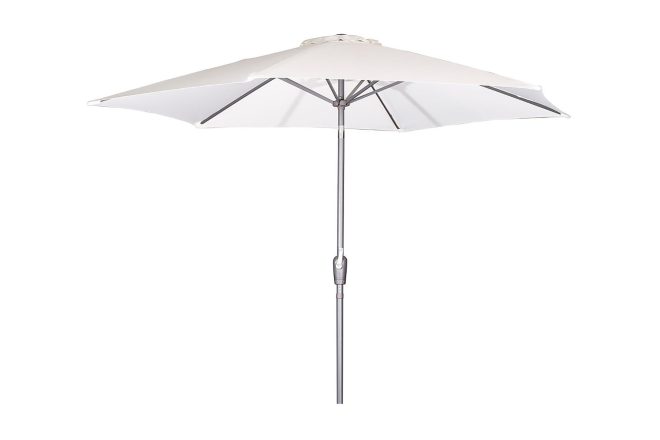 Leeds parasoll 300 cm - vit/svart
