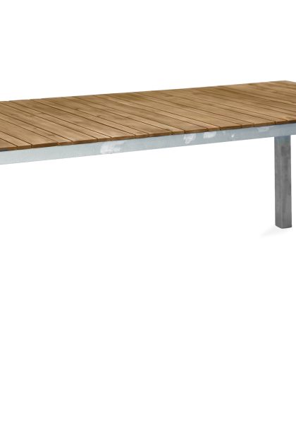 Zenia matbord utomhus 200 cm - silver/brun