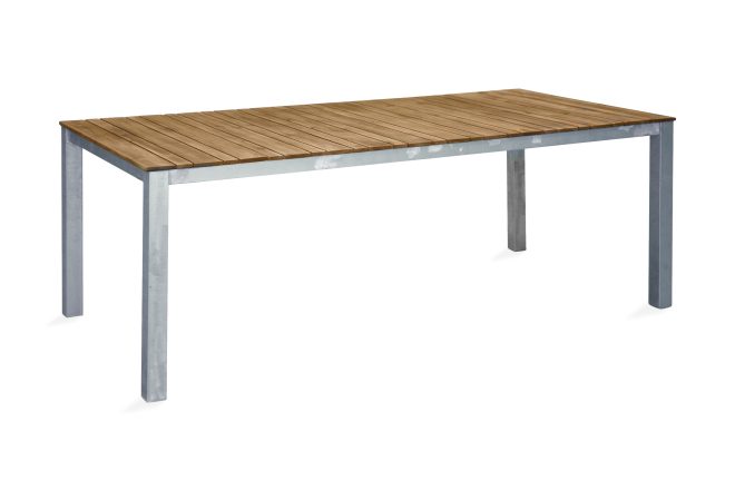 Zenia matbord utomhus 200 cm - silver/brun