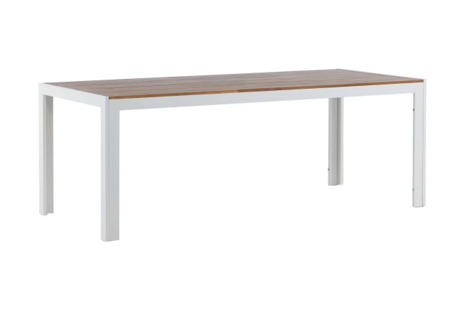 Bois matbord utomhus 200 cm - brun/vit