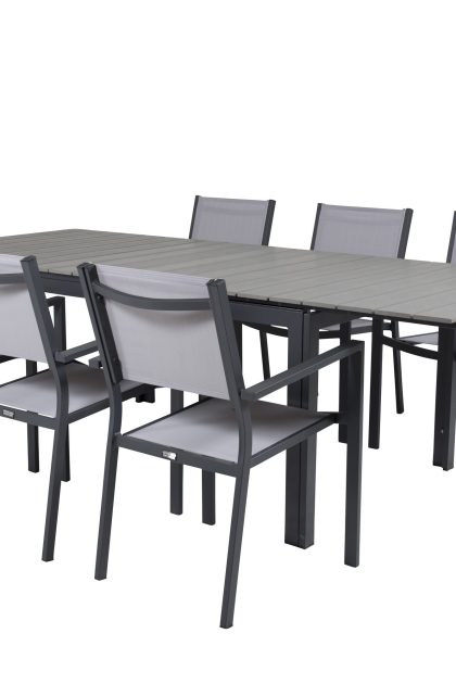 Matgrupp levels förlängningsbar 160cm + 6 copacabana stolar - venture home