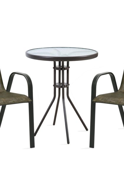 Möbelset dublin utebord och 2 utestolar d60xh70cm -