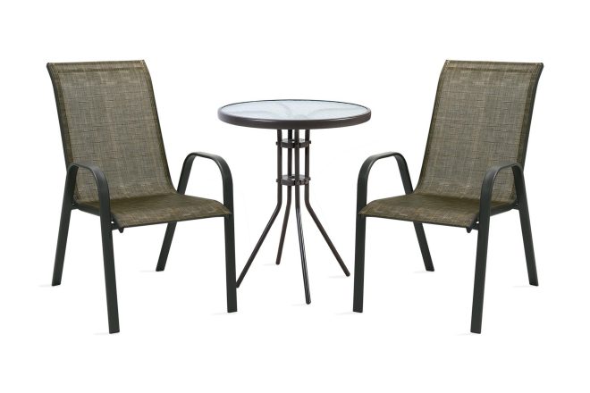 Möbelset dublin utebord och 2 utestolar d60xh70cm -