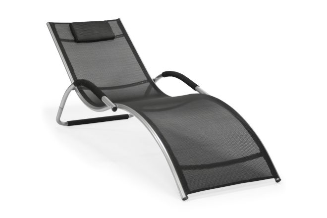 Solstol brigo 177x65x73 cm säte: textilin svart -